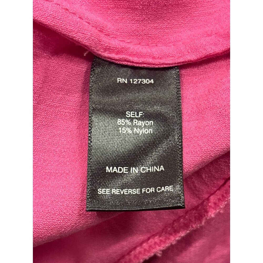 Ali Miles Pink Tunic Blouse Womens 2X Rayon Relaxed Fit Long Sleeve - Picture 5 of 7